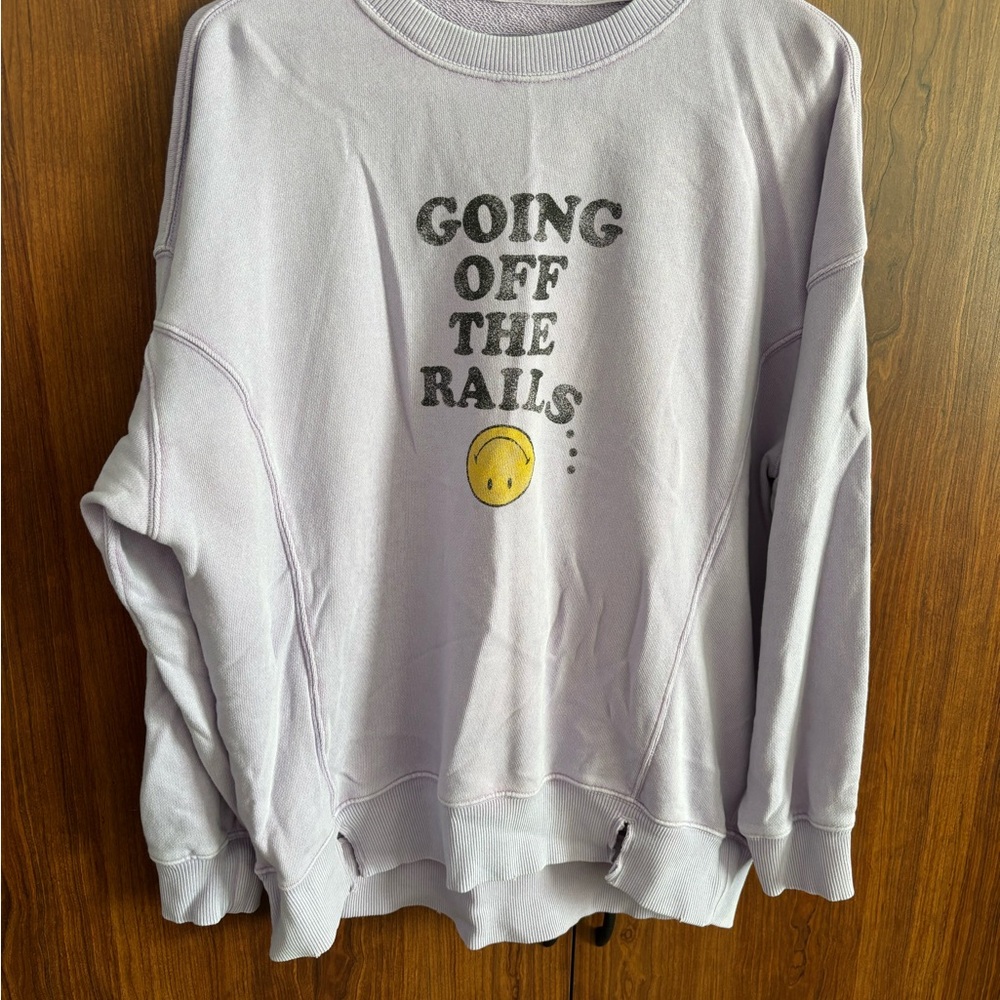 Aerie Light Purple Graphic Women's Sweater